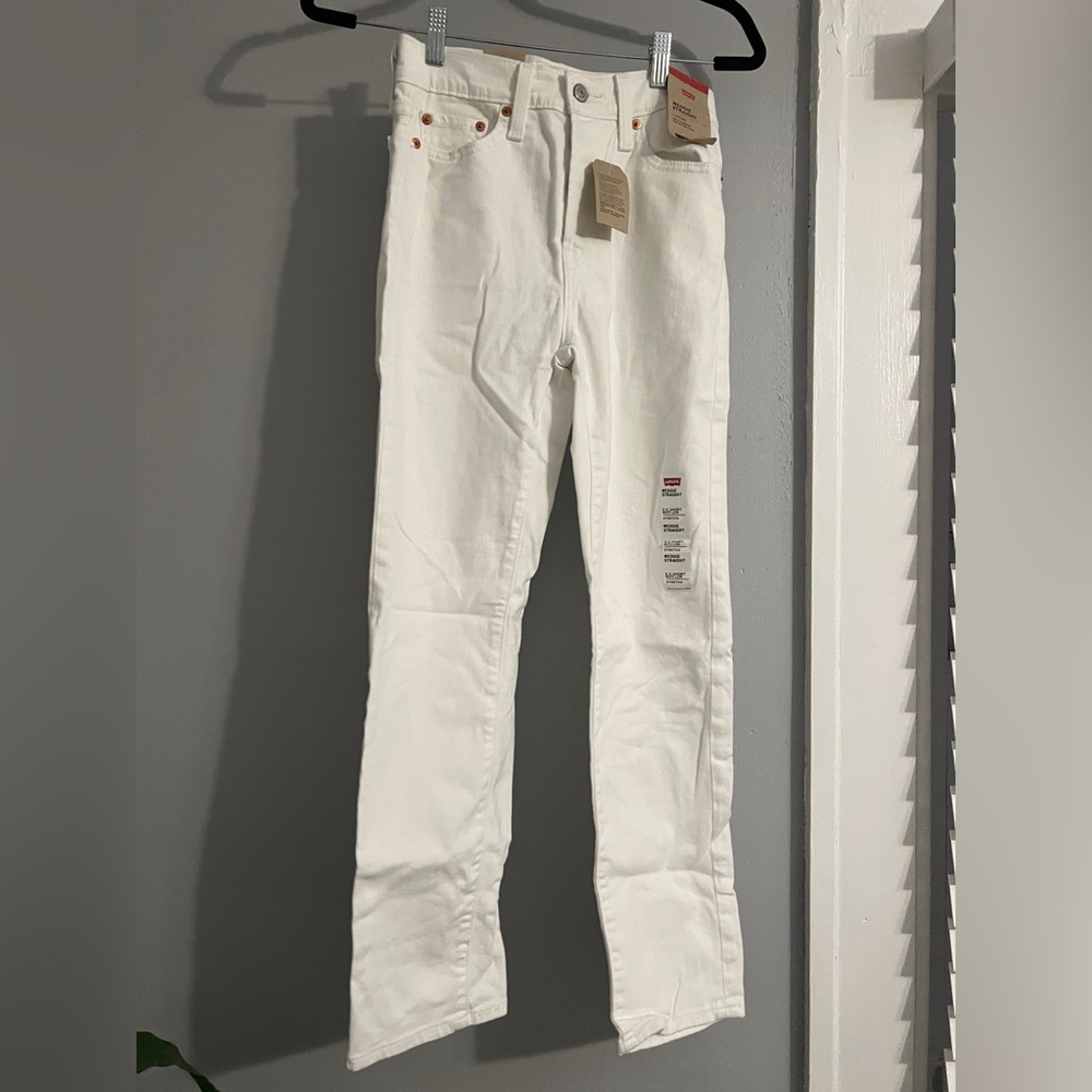 Levi’s Wedgie Straight Fit Women’s Jeans | White | 0 Short W25 L28 - Picture 4 of 7
